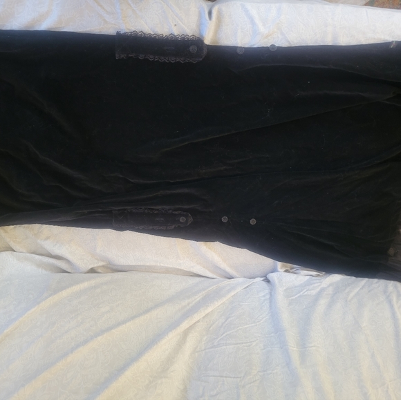 Vintage y2k Tripp velvet maxi skirt victorian romantic goth - Picture 8 of 9